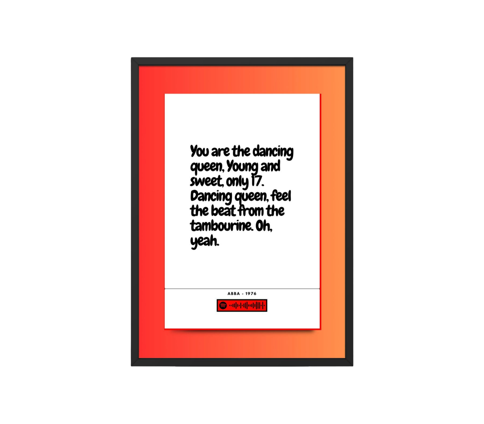 Portrait Framed Art Print ABBA - Dancing Queen