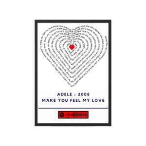 Portrait Framed Art Print Adele - Make You Feel My Love