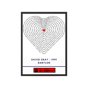 Portrait Framed Art Print David Gray - Babylon