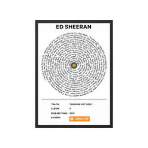 Portrait Framed Art Print Ed Sheeran - Thinking Out Loud