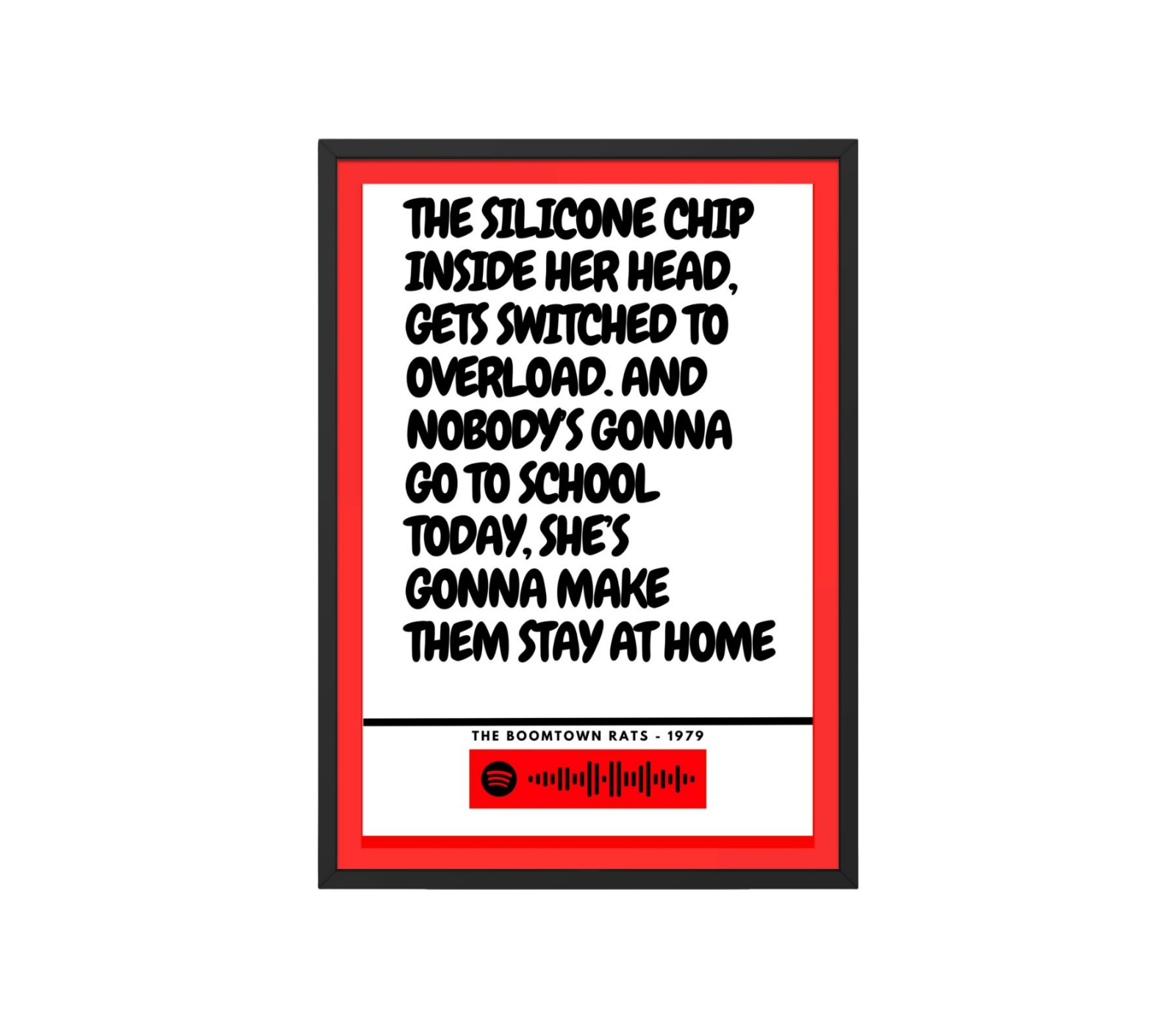 Portrait Framed Art Print Boomtown Rats - I Don't Like Mondays