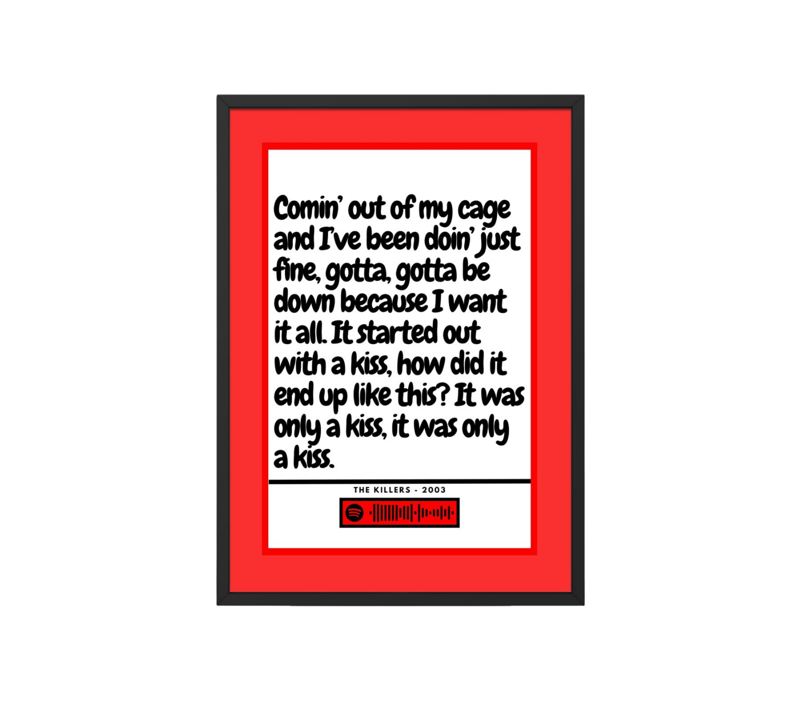 Portrait Framed Art Print The Killers - Human