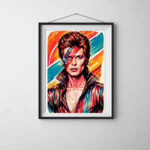 Portrait Framed Art Print Portrait – Ziggy Stardust - alternate view